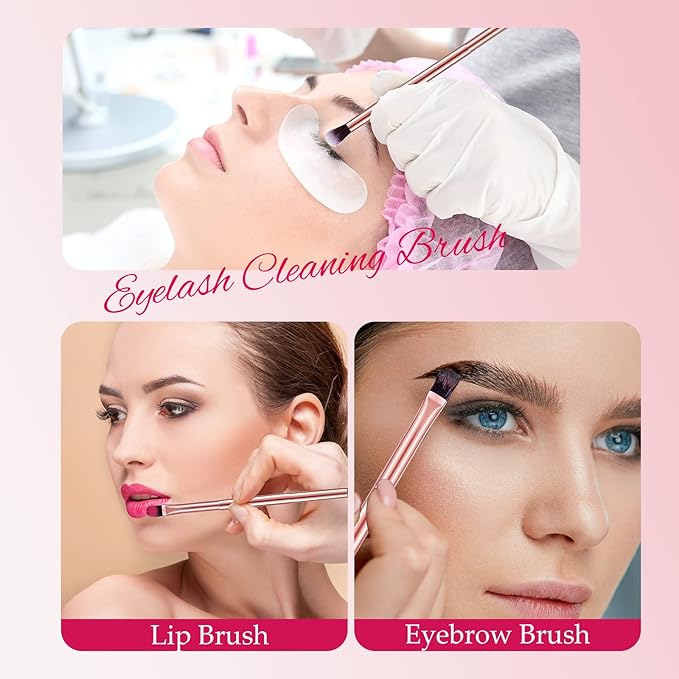 24 Pcs Eyeshadow Smudge Brush 2 in 1 Eyeshadow Double Ended Concealer Brush Under Eye Small Soft Firm Pointed Foundation Makeup Applicator for Blending Eye Shadow Liner(Rose Gold)