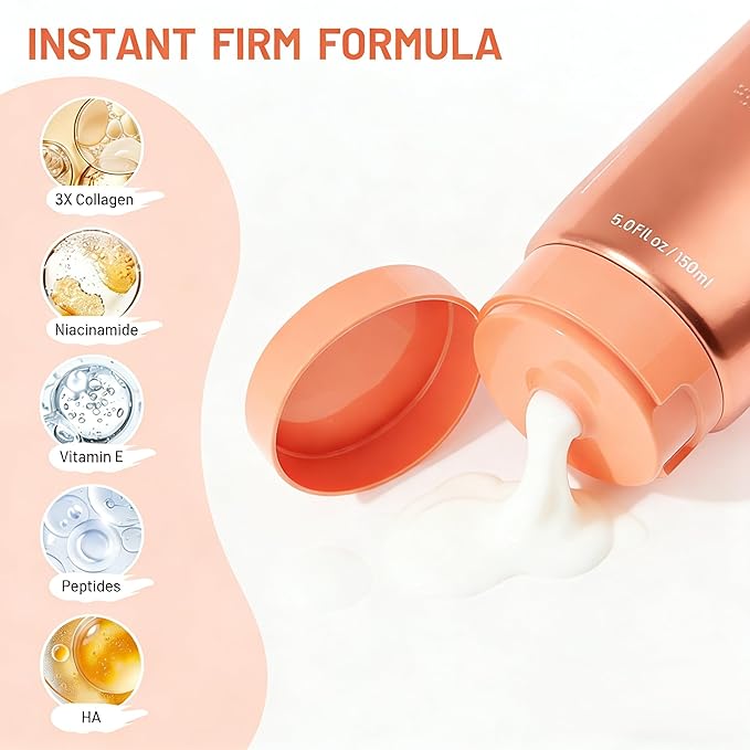 Collagen Peptides Night Wrapping Face Mask 5.07 oz – Overnight Peel-Off Face Mask with Hyaluronic Acid & Vitamin E – Hydrating & Elasticity Korean Skincare for Glass Skin Radiance