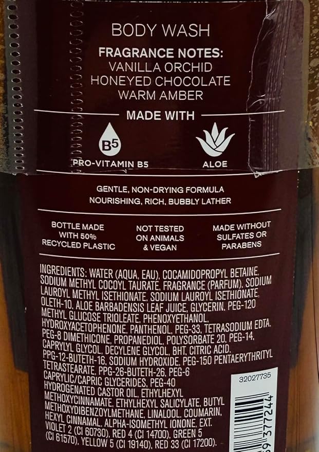 Bath & Body Works Chocolate Amber Body Wash Gel 10 Ounce