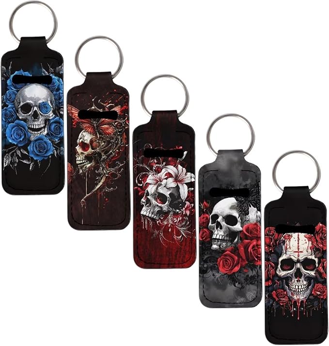 Pensura Chapstick Holder Keychain Fashion 5 Pcs Car Keychain Holder Portable Chapstick Holder Keep from Scratched and Dust