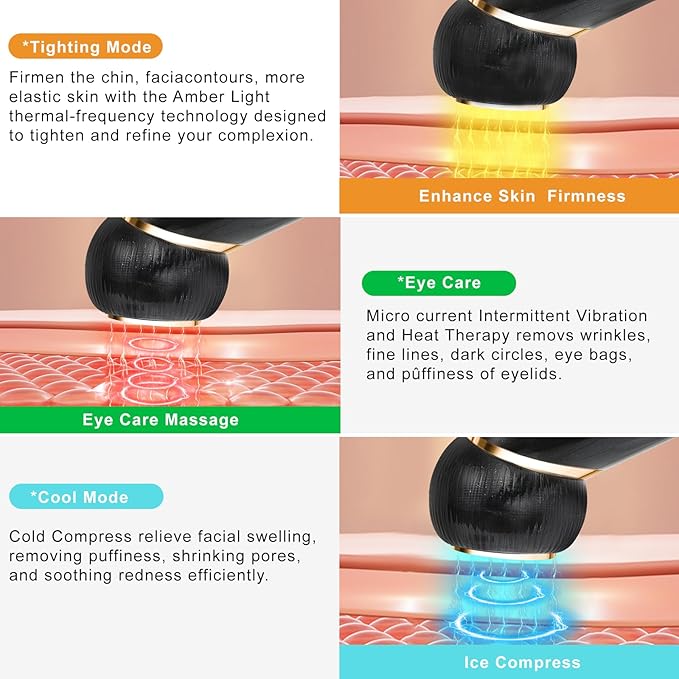 Facial Massager 6‑in‑1 Anti‑Aging Skin Tightening for Face and Neck Lifting & Firming Beauty Device