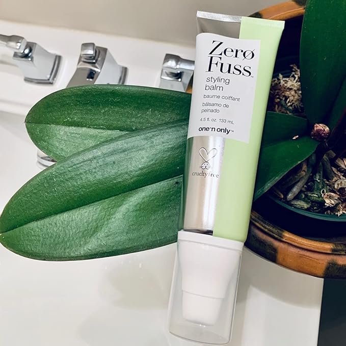 one 'n only Zero Fuss Styling Balm, Lightweight with All Day Flexibility, For Hair Types, Enhances Natural Shape, Texture, Wave, and Curl, Adds Smoothness Shine, 4.5 Fl. Oz