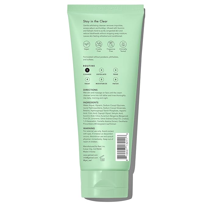 Rael Miracle Bundle - Miracle Clear Exfoliating Cleanser (5.1 fl. oz), Miracle Clear Clarifying Toner (5.1 fl. oz)