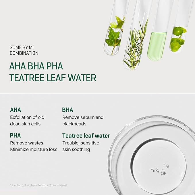 SOME BY MI AHA BHA PHA 30Days Starter Kit - Toner 1.01Oz, Serum 0.33Oz, Cream 0.7Oz, Cleansing Bar 1.05Oz - Mild Exfoliating Daily Skin Care Set - Skin Wastes, Sebum, Oiliness Care - Korean Skin Care