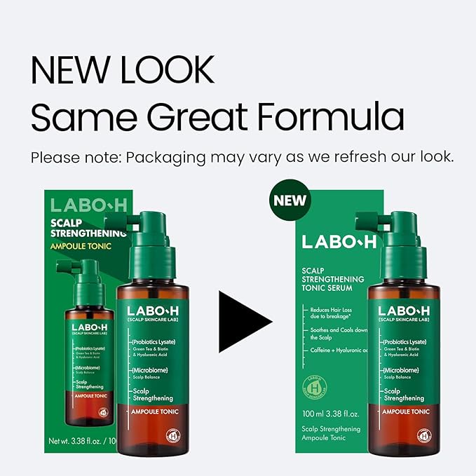 LABO.H Scalp Strengthening Spray - Korean Scalp Reviatlizing Serum for Hair Growth & Anti-Loss | Vegan| Instant Cooling & Soothing with Rosemary and Peppermint Oil | Thicker-Looking Hair, 3.38 Fl oz.