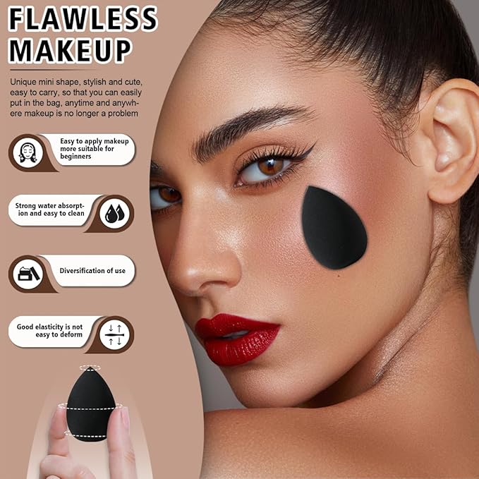 Professional Comfort Makeup Tool Set, 54pcs/set Brush & Today Sponge & Powder Puff & Headband & Brush Cleaning Bowl, Multi-sue Facial Makeup & Cleansing Accessories (black)