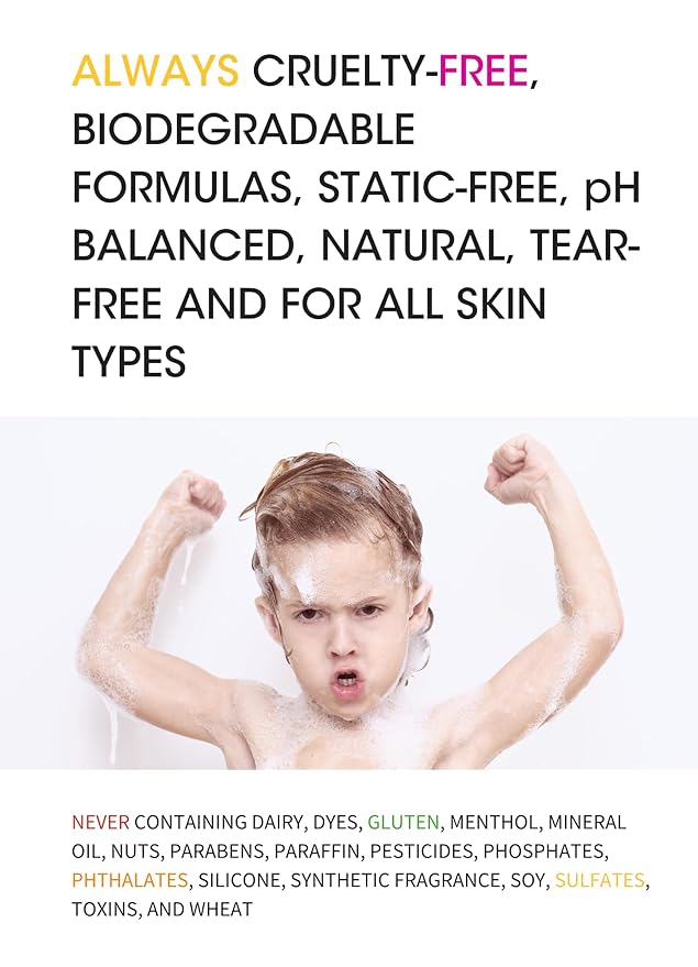 Clean Kids Naturally Conditioner, All-Natural, Gluten-free, Vegan, and Cruelty-free, Paraben-Free, EWG Verified, 16 oz (1 Bottle)