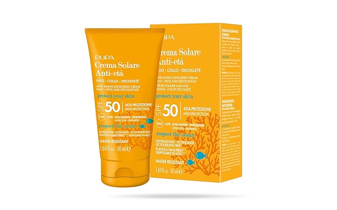Pupa Crema Solare Anti-Eta SPF 50, 1.6 fl oz, 1 Unit, Made in Italy