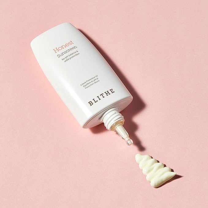 BLITHE Honest Sunscreen Gentle and Powerful UV Protection -Lightweight Korean sunscreen, pH 5.5 Balance and EWG Green-rated, with Probiotics, SPF 50+ PA++++ (1.69oz)