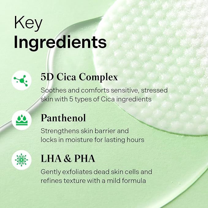 Torriden BALANCEFUL Toner Pad (60 Pads) | Daily Exfoliating Pads with PHA & LHA for Oily, Combo, and Sensitive Skin | 5D CICA, Panthenol