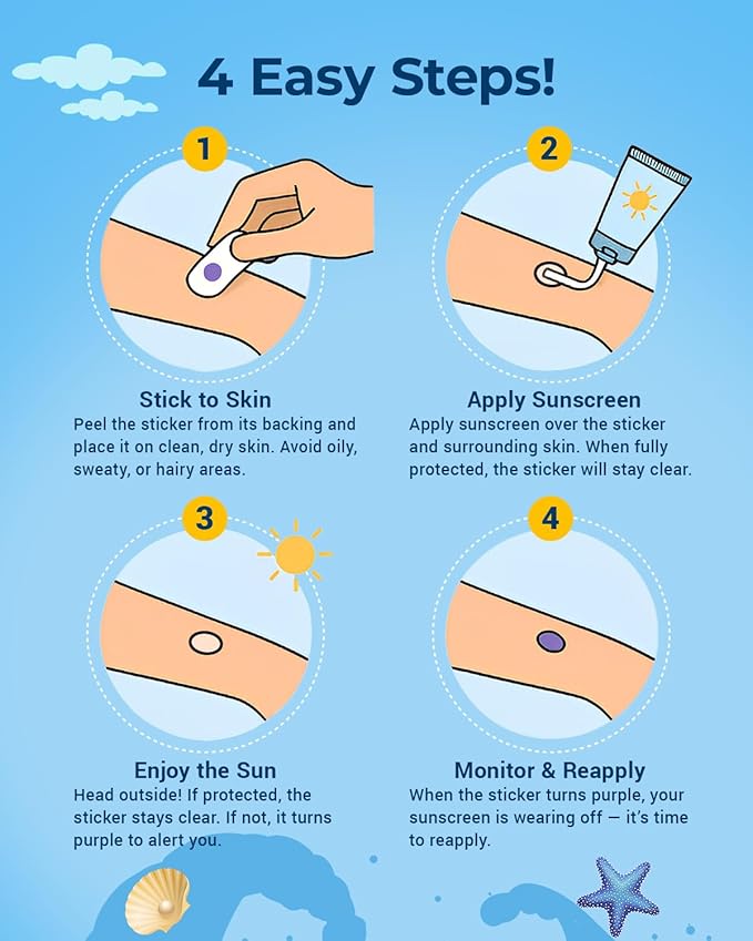 80 Pack UV Detection Stickers for Sunscreen Ball Pattern-Sunscreen Dots UV Stickers for Kids Adults -Waterproof Sun Protection Sunblock Detection Patches SPF Sensing Spots for Reapplying Reminder