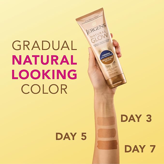 Jergens Natural Glow + Firming Daily Moisturizer Medium to Tan Skin Tones 7.5oz