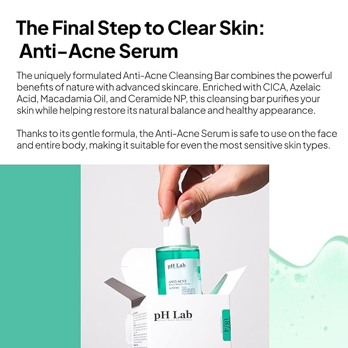 pH Lab Oil Control & Pore Minimizer Skincare Set, Zero Pore Cleansing Bar, Pore Tightening Toner Pad, Retinage Daily Quick Mask, Anti Acne Serum with Azelaic Acid