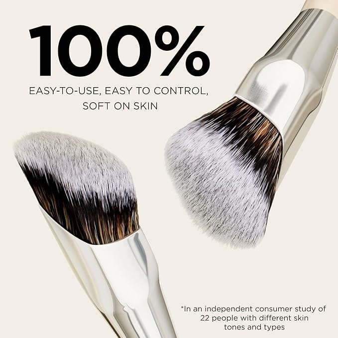 HALEYS Beauty Concealer Makeup Brush for Under Eye & Face Makeup, Precision Flat Brush for Cream, Liquid & Powder Make Up, Seamless Blending, Targets Under Eyes and Blemishes, Vegan & Cruelty Free
