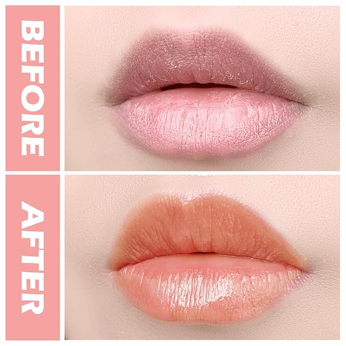 Boobeen Lip Balm Stick, Lip Balm Cream for Dry Cracked Lips, Temperature Color Change Lip Gloss, Long Lasting Lip Moisturizer for Women, Buildable Lip Color
