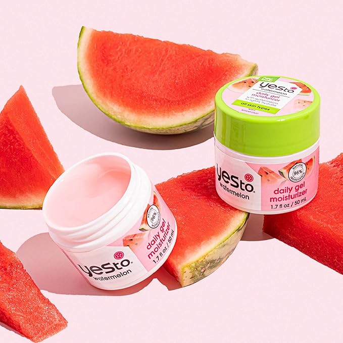 Yes To Watermelon Daily Gel Moisturizer, Plumping Moisturizer That Improves Texture & Refreshes Your Skin, With Antioxidants, Sodium Hyaluronate & Vitamin C, Natural, Vegan & Cruelty Free, 1.7 Fl Oz