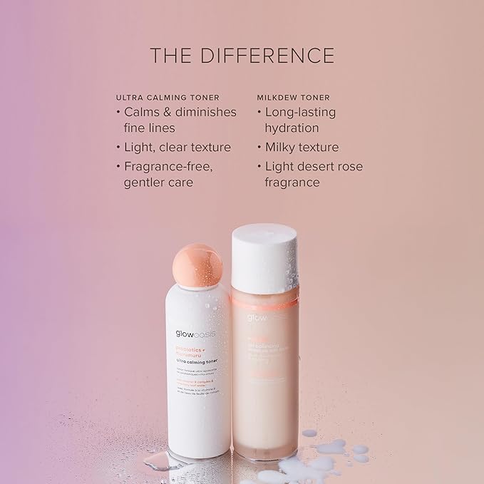 glowoasis Probiotics + Murumuru Ultra Calming Facial Toner | Hydrating Toner | Face Toner for Women and Men | Face Toner | Fragrance-Free Toner for Sensitive Skin
