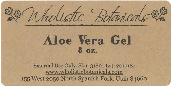 Aloe Vera Gel — After Sun Lotion, Skin Support — Organic Body Lotion, Organic Face Moisturizer — 8 oz