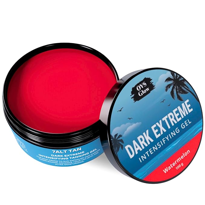 Tanning Gel, New Dark Extreme Intensifying Tanning Accelerator Sunbed Cream Self Tan Body Care Lotions(Watermelon Flavor)