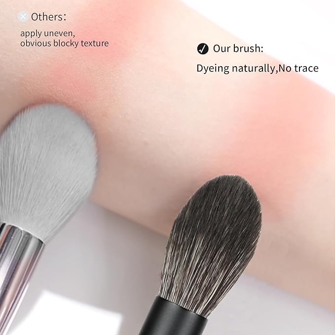 MSQ Blush Powder Makeup Brush for Blush & Bronzer, Eco-Friendly Premium Makeup Brush, Synthetic Bristles, Ideal for Highlighting, Defining, Blending, Blush, Contour