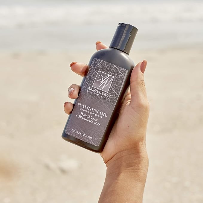 Absolutely Natural - Organic Tanning Oil Outdoor Tanning Enhancer - Spa Quality & Reef Safe with Rose Hips & Aloe - Suntan Lotion with Bronzer for Massages - Made in USA 6oz