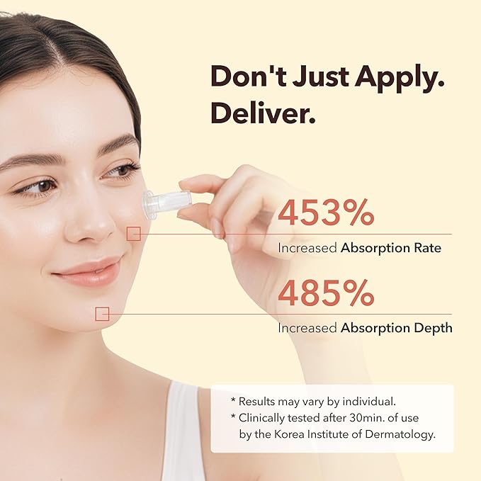 My Dermatologist's Vacation, PDRN KKUG TAMP – Double-Acting Beauty Device with Micropoint ESSENCE STICK & AMPOULE, Korean Skincare Facial Serum Kit, 8 Single-Use Sets (2 Pieces Per Use)