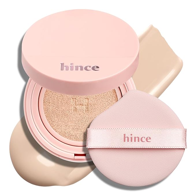HINCE Cover Master Pink Cushion - Lightweight, High Coverage, 72H Long Lasting Cushion Foundation, Glow&Matte Hybrid, 0.38 fl.oz. (FAIR, 15)
