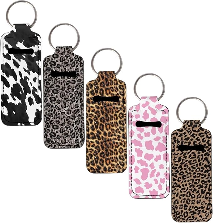 Pensura Chapstick Holder Keychain Fashion 5 Pcs Car Keychain Holder Portable Chapstick Holder Keep from Scratched and Dust