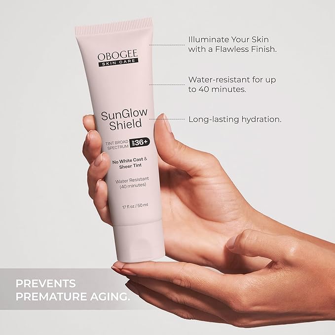 SunGlow-Shield HydraTint Pro Mineral Sunscreen SPF 36 (3.2 oz) | 2-in-1 Tinted Daily Sunblock | Fragrance-Free, Water Resistant