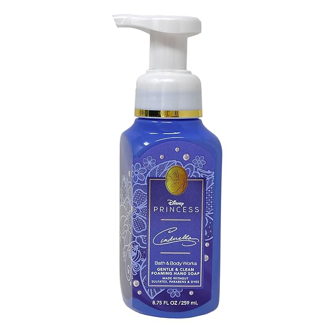 Bath & Body Works Limited Edition Princess Collection Cinderella 2 Pack Gentle & Clean Foaming Hand Soap Bundle with a Natural Oats Sample Soap