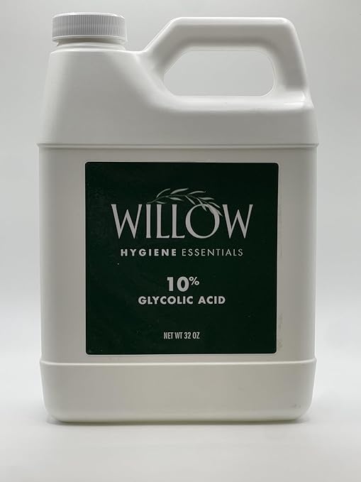 Glycolic Acid 10%,Pure Glycolic Acid Liquid, Glycolic Acid for Makeup, Serum, Toner & Lotion, Industrial Cosmetic Application, Skin & Hair Care Product, Glycolic Acid Bulk, Manufactured in USA, 32 oz