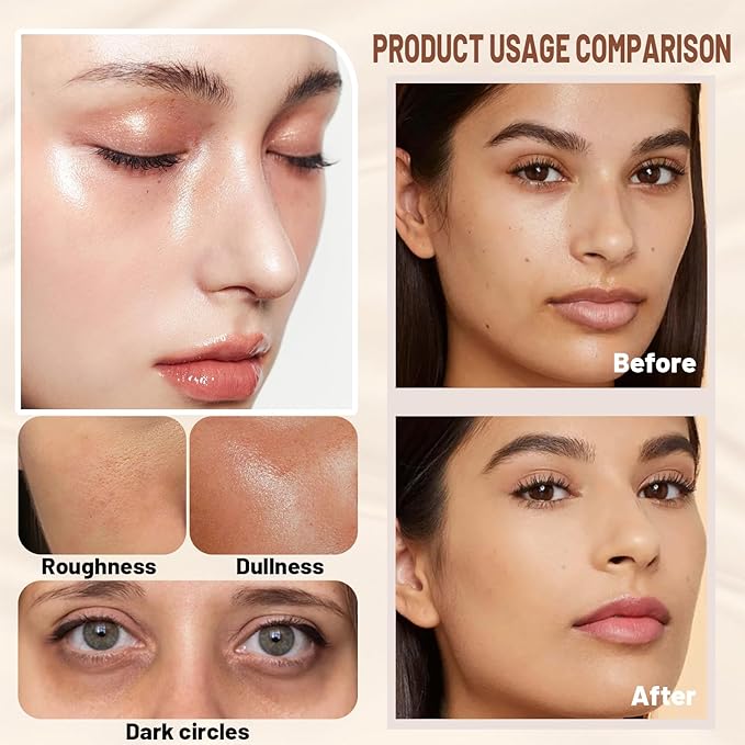 Korean Foundation Stick, Multi-use Double Head Foundations Make up Sticks, Longwear Natural Finish, Waterproof, Sweat-Proof for All Skin Types (#1 Fair Color)