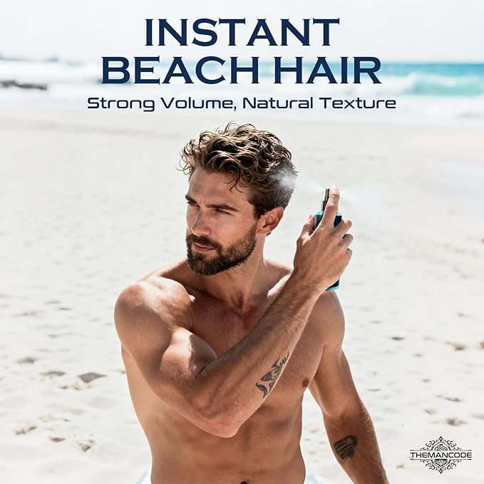 Sea Salt Spray for Men, Light Hold Thickness, Texturizing Hairspray, Beach Vacation Essentials, Surf Spray Adds Instant Volume, Travel Essentials, Travel Hair Men Gifts, 8.8 Oz
