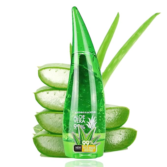 99% Organic Aloe Vera Gel, Deep Moisturizing & Soothing Aloe Vera Lotion for Face, Body & After Sun Care, Non-Sticky & Cooling(260ml)