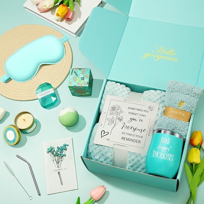 Mothers Day Gifts for Mom Wife Grandma Daughter Friends Sister, Easter Basket, Happy Birthday Gifts for Women Mom Her Friend Sister Wife Grandma, Self Care Gift Get Well Relaxing Spa Gift Basket Set