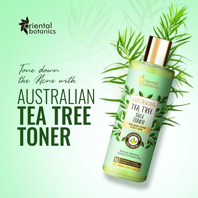 Oriental Botanics Australian Tea Tree Face Toner 150ml | No SLS, Alcohol and Paraben