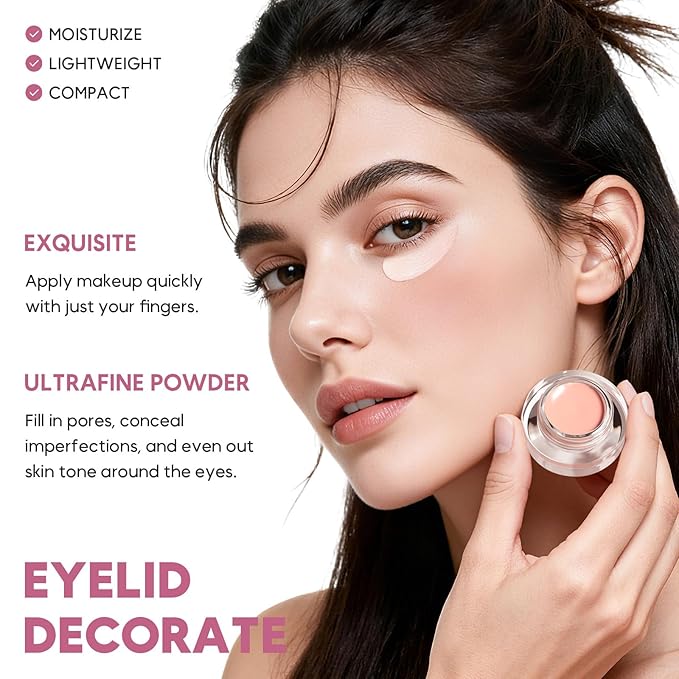 2Pcs Full Coverage Makeup Set: Under Eye Color Corrector & Long-Lasting Brightener for Dark Circles, Creamy Concealer to Even Skin Tone & Minimize Pores, Light Rose & Warm Nude