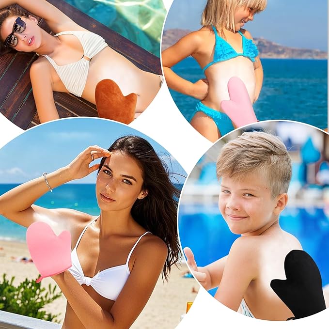 Sunscreen Applicator for Kids,3PCS Reusability Suns Creen Glove Applicator,Sunscreen Mitt Sunblock Lotion Applicator Brush,Beach Vacation Essentials,Summer Beach Day Accessories Must Haves