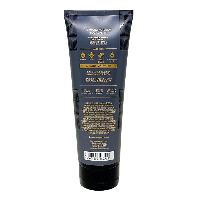 Bath & Body Works Vanilla Noir - Body Cream, Body Spray and Antiperspirant Deodorant - with a Charcoal Scrub Bar Soap