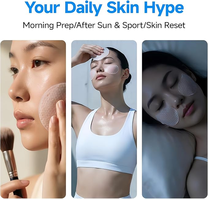 Hi!papa Cooling Gel Toner Pads - Hydrating Hydrogel Face Pads with Centella, Hyaluronic Acid, Ceramide - Soothing Daily Skincare for Sensitive Skin & Teens (90 Pads)