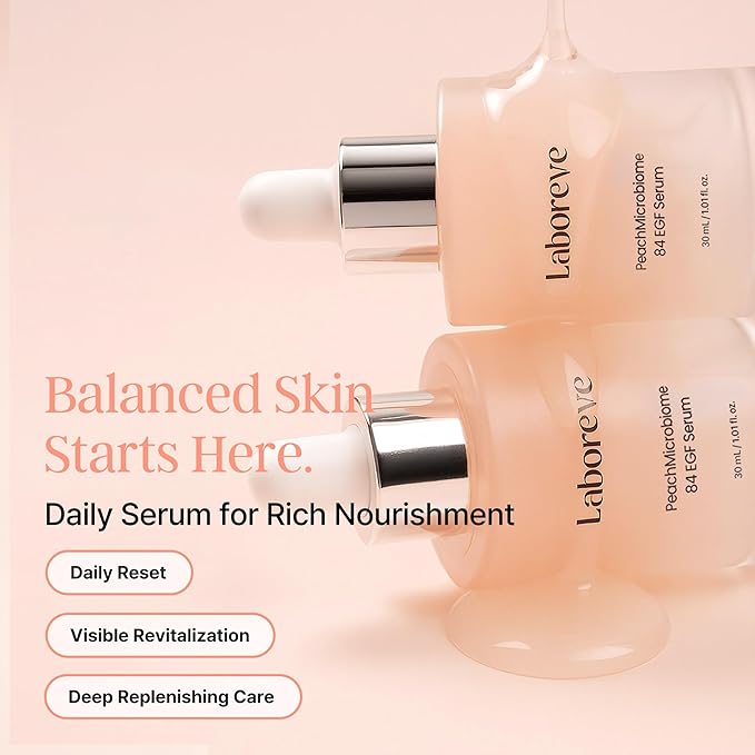 Peach Skincare Set, PDRN Peach Toner & EGF Peach Serum, 2-Step Korean Skin Care Routine for Radiant & Even-Looking Skin