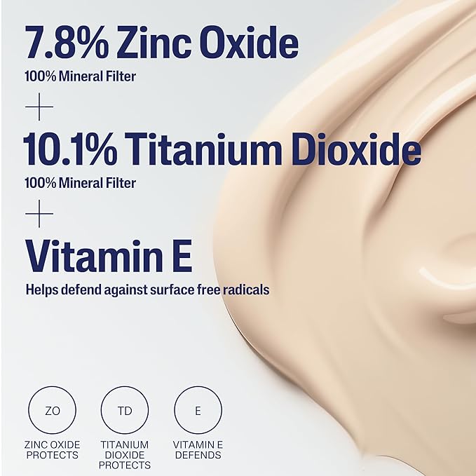 CETAPHIL Everyday Sunscreen Tinted Lotion for Face, 1.7 fl oz, 100% Mineral UVA/UVB Filters: Titanium Dioxide & Zinc Oxide, SPF 40, For Sensitive Skin
