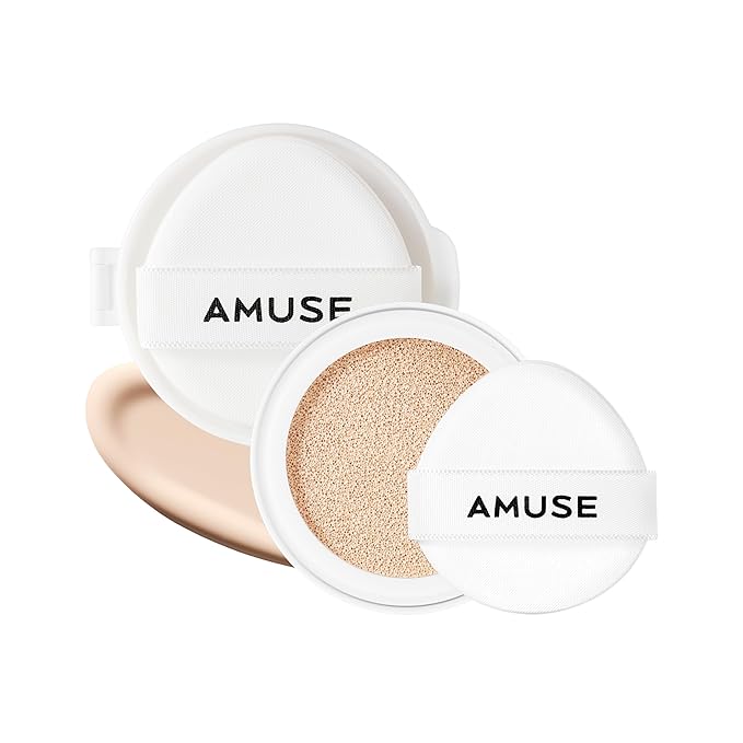 Amuse SEOUL Ceramic Skin Perfector Cushion Foundation Refill ([Refill] 1.5 NATURAL) | Long-lasting, Lightweight, Semi-matte, Flawless Coverage, Hypoallergenic, Korean Beauty, Vegan(15g / 0.52 oz.)