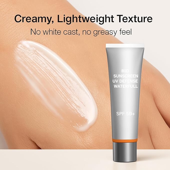 Face Sunscreen SPF 50+ for Women – Lightweight Daily Sun Lotion, Moisturizing & Fast-Absorbing, No White Cast, Gentle on All Skin Types, 50ml (1PC)