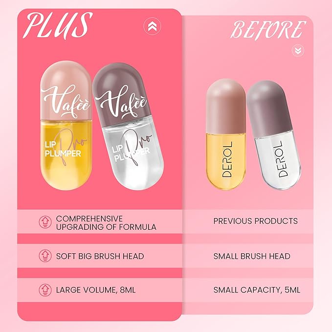 Lip Plumper by Vafee, Natural Lip Plumper and Lip Care Serum, Lip Enhancer for Fuller, Lip Mask, Beautiful Fuller, Hydrating & Reduce Fine Lines (A-02#PLUS Yellow) (A-02#PLUS Yellow)