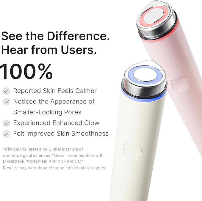 medicube Mini Booster Pro Plus | Facial Device for Radiant, Calming, and Bouncy-Looking Skin | Red, Blue, Purple 3-Mode | Portable Korean Skincare Device, At Home Care | Pink