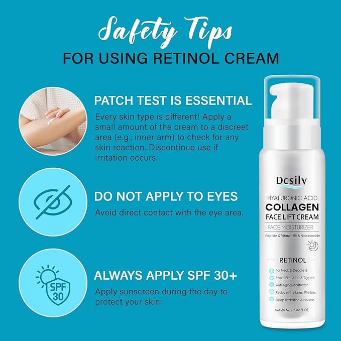 Tighten and Lift Neck Cream: Instant Face Lift Cream - 6-in-1 Anti-Aging Face Moisturizer for Anti-Wrinkle Firm - Collagen Retinol Peptides & Hyaluronic Acid Neck Firming Cream for Skin Care