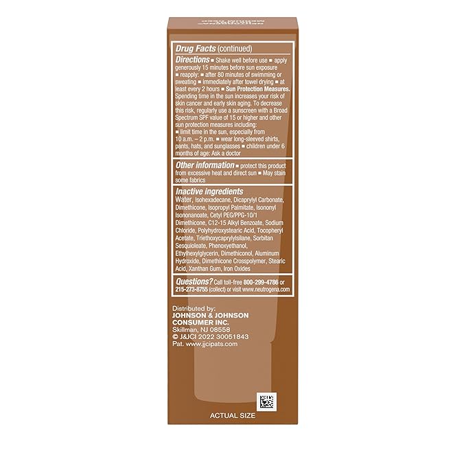 Neutrogena Purescreen+ Tinted Sunscreen for Face with SPF 30, Broad Spectrum Mineral Sunscreen with Zinc Oxide and Vitamin E, Water Resistant, Fragrance Free, Medium Deep, 1.1 fl oz