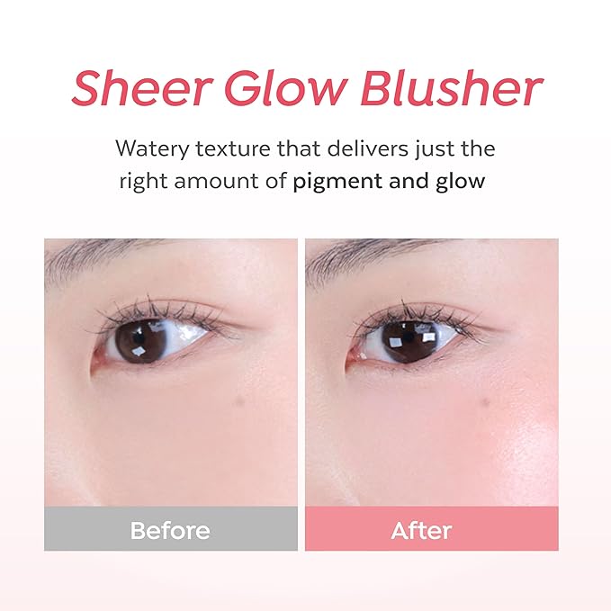 A'PIEU Juicy-Pang Water Blusher [BE01] – Fruity Liquid Blush for Cheeks, Buildable & Blendable Color, Hydrating Dewy Finish with Fruit Extract Blend & Rose Flower Water, 0.31 fl oz