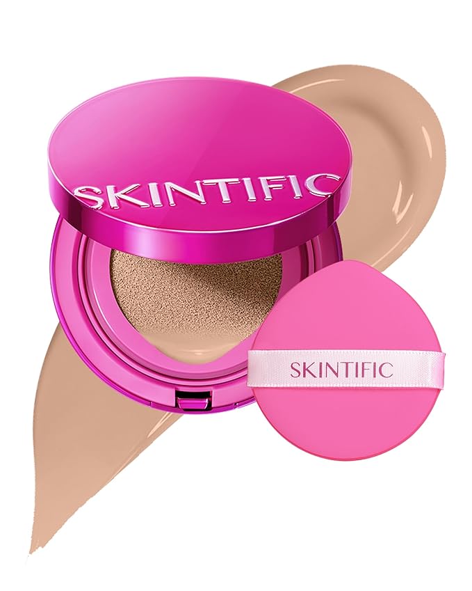 Pink Glow Cushion Foundation #1CN Cool Vanilla| Medium Coverage, Natural Glow Finish, Moisturizing for Dry Skin, Lightweight, Long-Lasting & Oxidation-Resistant